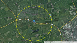 Rothwell residents suffered 'horrendous' smells, circle shows 1.7km
